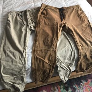 2 pairs of jogger khakis